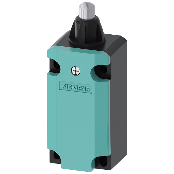 Siemens 3SE51120KC02 Mechanical Position Limit Switch With 3 mm Over Travel, 400 VAC, 6 A, Round Plunger Actuator, 1NO-2NC Contact