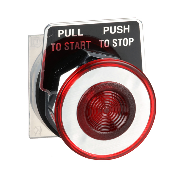 Square D™ Harmony™ 9001KR9R Type K Non-Illuminated Push-Pull Operator, 30 mm, 2 Positions, Red