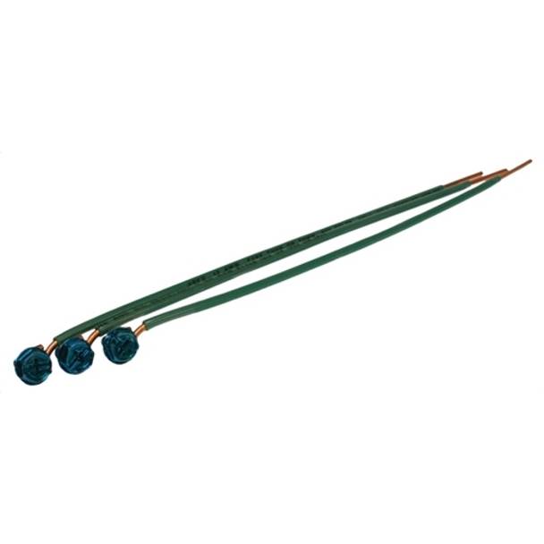 Metallics PT408 Grounding Pigtail, 12 AWG Solid Wire, 8 in L, Grounding Screw Terminal, Copper