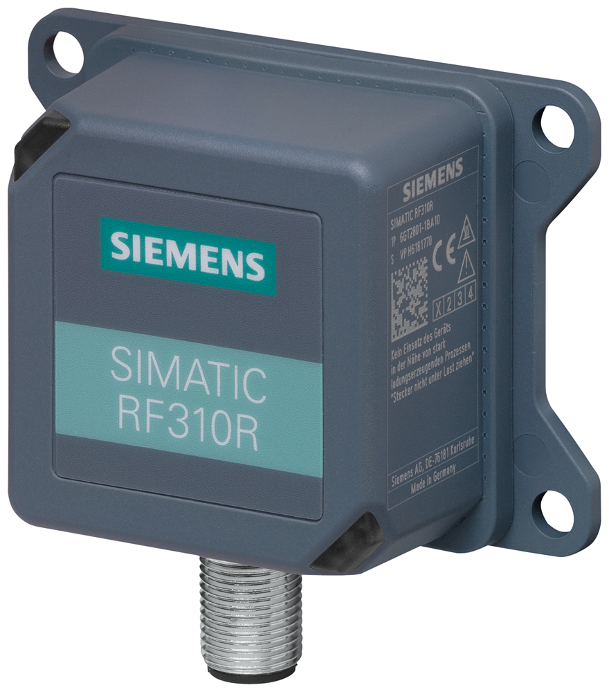 Siemens SIMATIC RF300 6GT28011BA10 RF310R RFID Reader w/ Integrated Antenna, 24 VDC, 0.06 A, 13.56 MHz, RS422