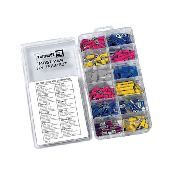 Panduit® KP-1075Y Wire Terminal Kit, 161 Pieces, Plastic