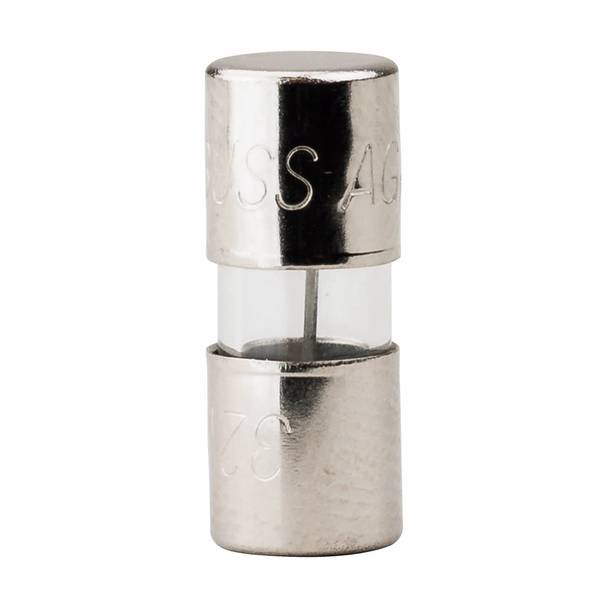 Edison AGA-5 Small Dimension Fast Acting Fuse With Nickel Plated Brass End Caps, 5 A, 125 VAC, 200 A Interrupt, Cylindrical Body