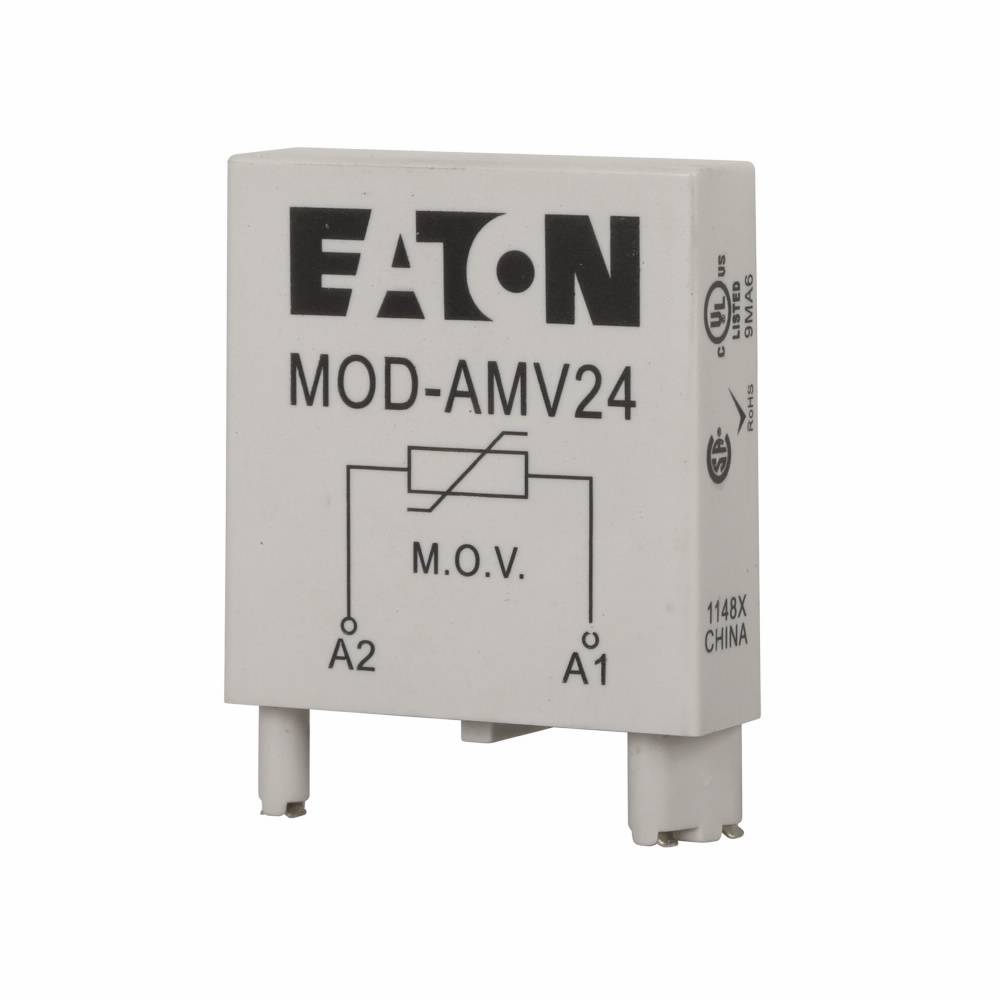EATON MOD-AMV24 MOV Suppressor, 24 VAC/VDC, A Module Size, For Use With D3/D5/D7 Series General Purpose Plug-In Relay and Electro-Mechanical Relay