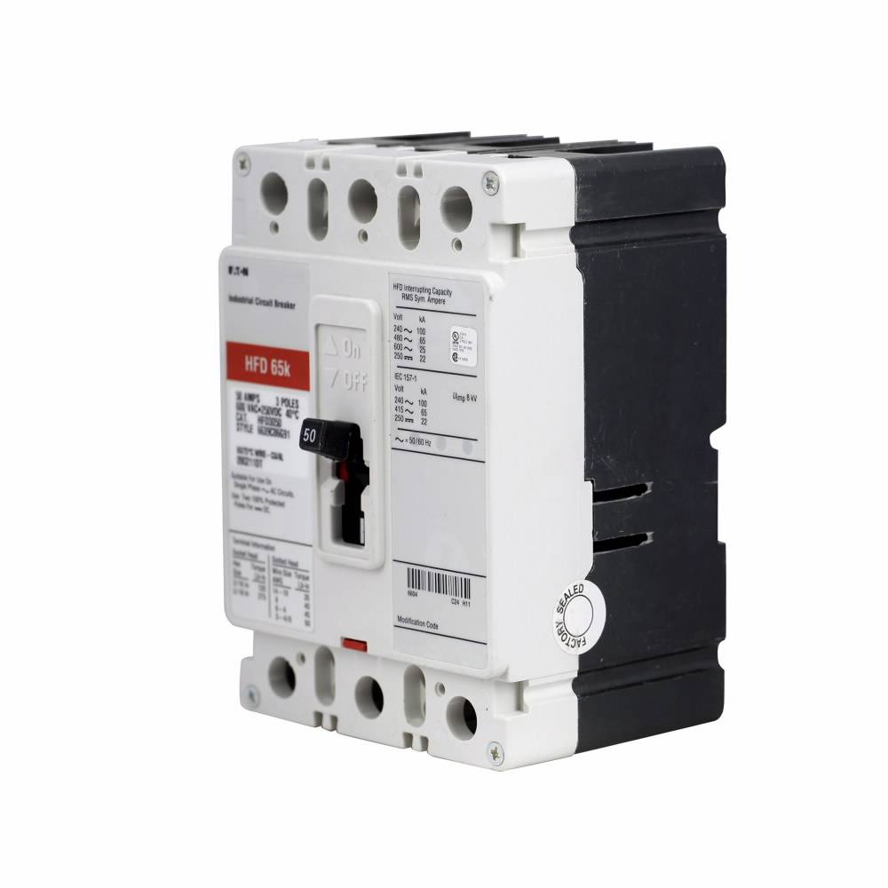 EATON HMCP030H1 C Series Type HMCP Motor Circuit Protector, 600 VAC, 250 VDC, 30 A, 3 Poles, Magnetic Trip