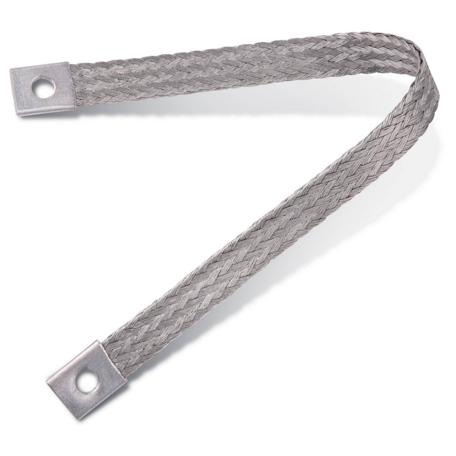Blackburn® E-Z Ground® FBD48-1 1-Hole Non-Insulated Flexible Braid, 48 in L, 350 to 1000 A, 7/16 in Mounting Hole