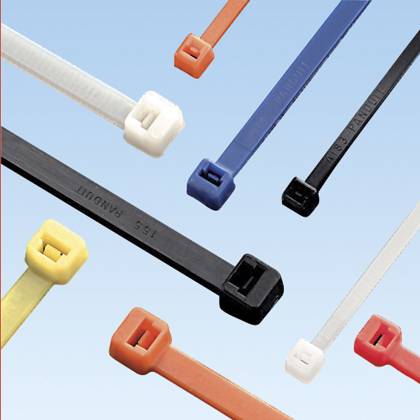 Panduit® Pan-Ty® PLT1.5I-C3 PLT Cross Section Intermediate Standard Plenum Rated Cable Tie, 5.6 in L x 0.24 in W x 0.05 in THK, Nylon 6.6, Orange