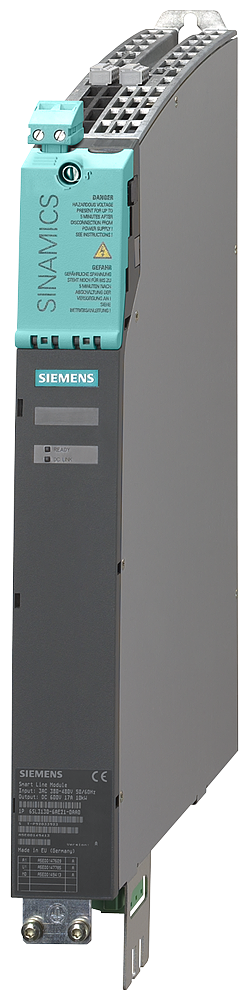 Siemens SINAMICS S120 6SL31366AE150AA1 3-Phase Cold Plate Cooling Smart Line Module, 380 to 480 VAC Input, 600 VDC Output, 8.3 A Output, 5 kW