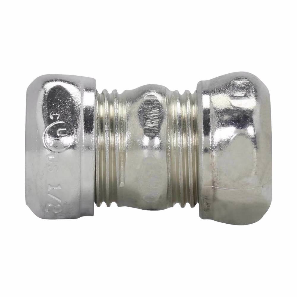 EATON Crouse-Hinds 669 Compression Coupling, 4 in, For Use With EMT Conduit, Steel, Zinc Plated