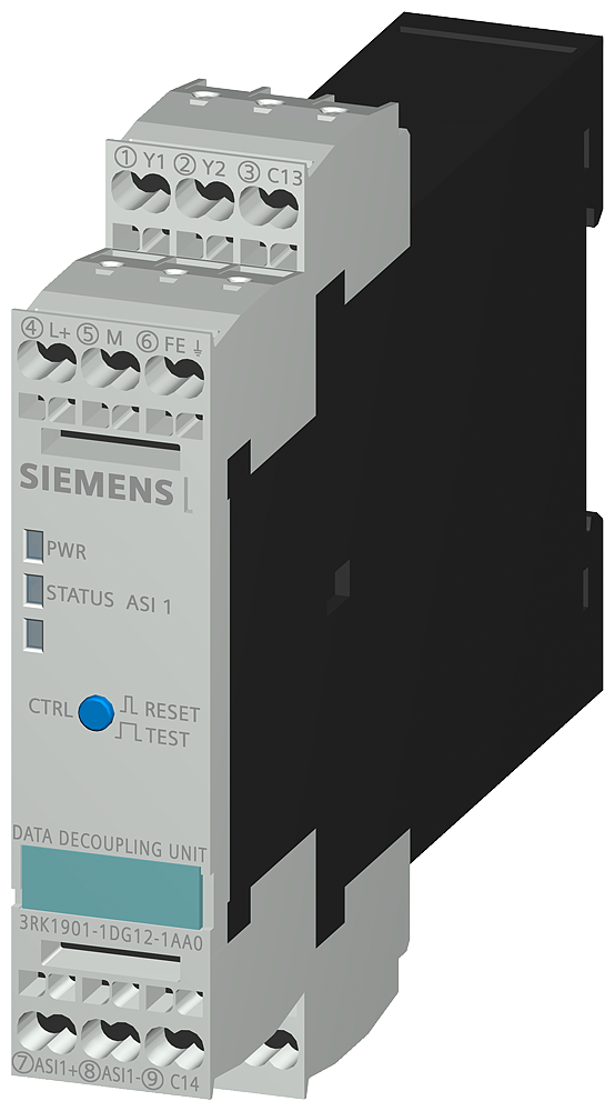 Siemens 3RK19011DG121AA0 Single Data Decoupling Module, 1 Outputs