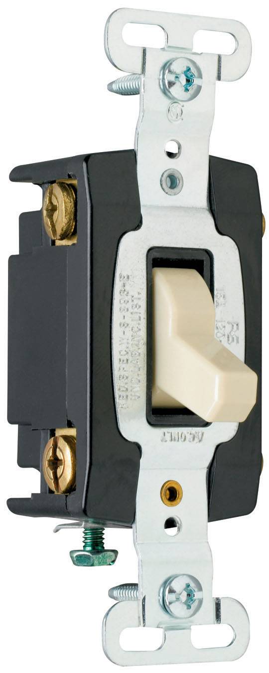 Pass & Seymour® PS15AC4 4-Way Extra Heavy Duty Toggle Switch, 120/277 VAC, 15 A, 4 W Power Rating