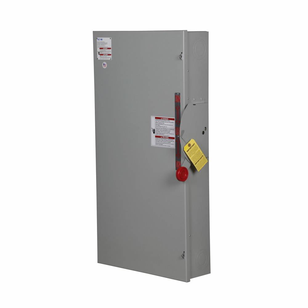 EATON DT224UGK K Series Heavy Duty Non-Fusible Safety Switch, 240 VAC, 250 VDC, 200 A, 15 hp, DPDT Contact, 2 Poles