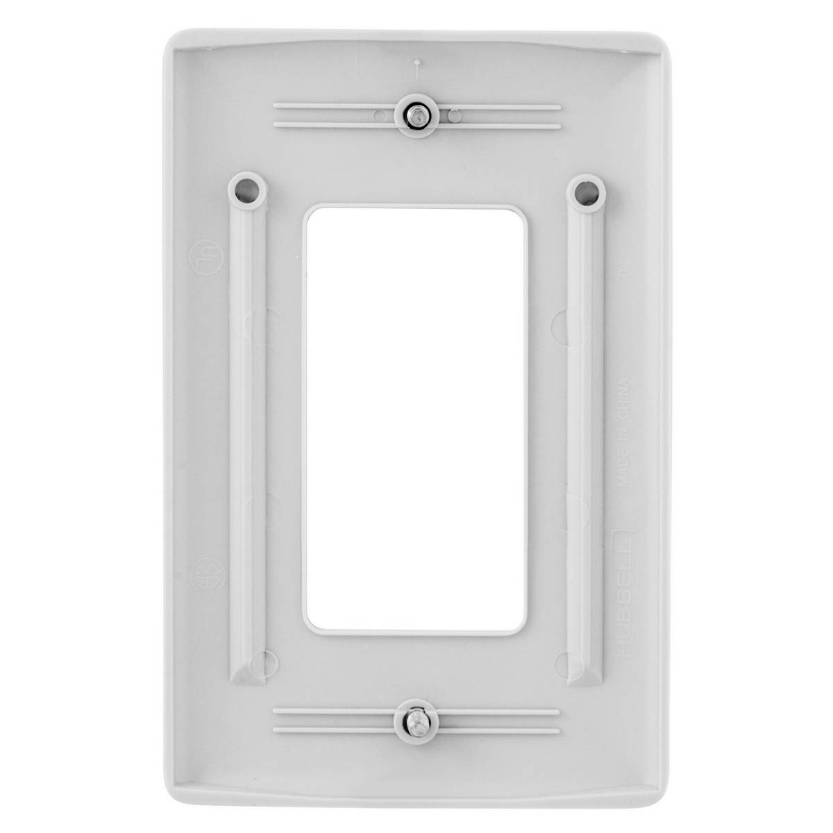 Wiring Device-Kellems Style Line® NP26W Standard Decorative Wallplate, 1 Gangs, 4.62 in L x 2.87 in W, Nylon, White (Planned Obsolescence by Manufacturer)