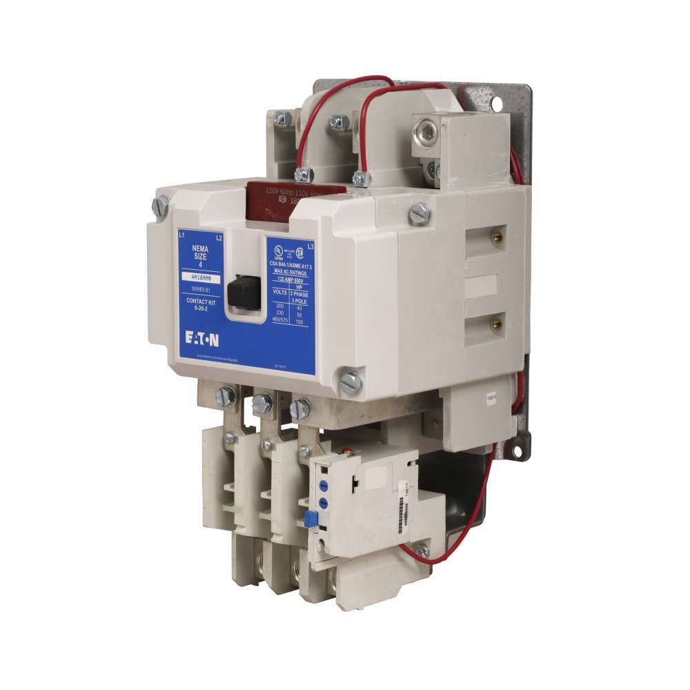 EATON AN16NN0A Freedom Type AN16 Horizontal Open NEMA Starter, 110 to 120 VAC V Coil, Non-Reversing Action, 3 Poles, NEMA 4 Enclosure