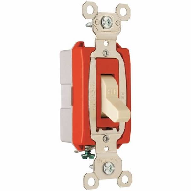 Pass & Seymour® PS20AC1I Heavy Duty Toggle Switch, 120/277 VAC, 20 A, 1/2 hp Power Rating