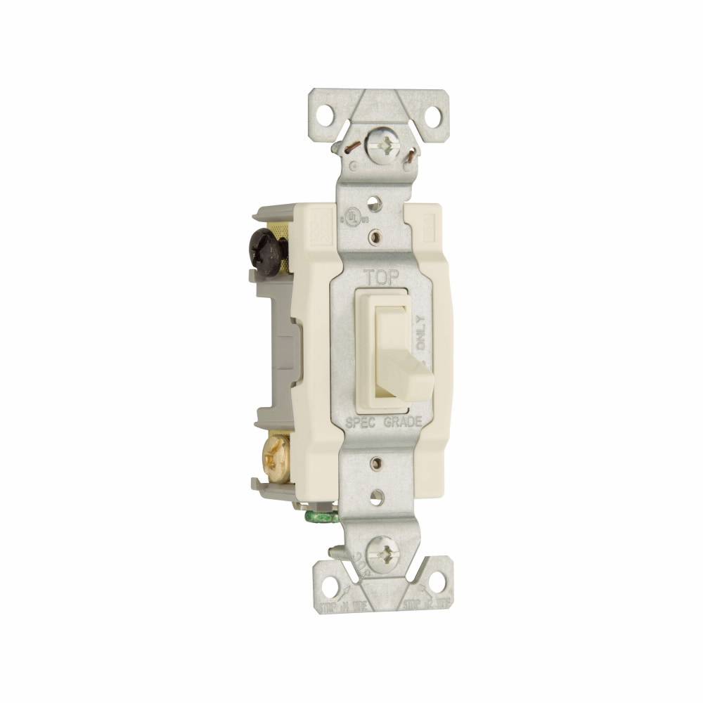 EATON 1242-7LA-BOX 4-Way Grounding Toggle Switch, 120 V, 15 A, 1/2 to 2 hp Power Rating