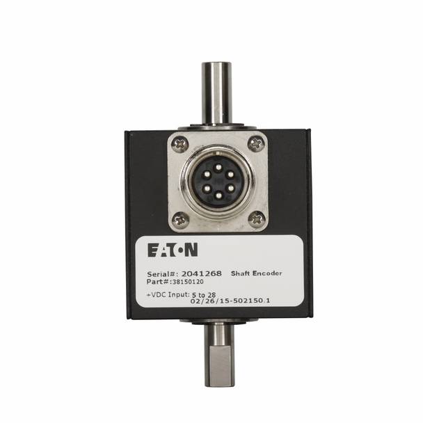 EATON 38150120 1-Channel Cube Shaft Encoder, For Use With PLC and Counter, 120 Pulse per Revolution, Aluminum, Black Oxide