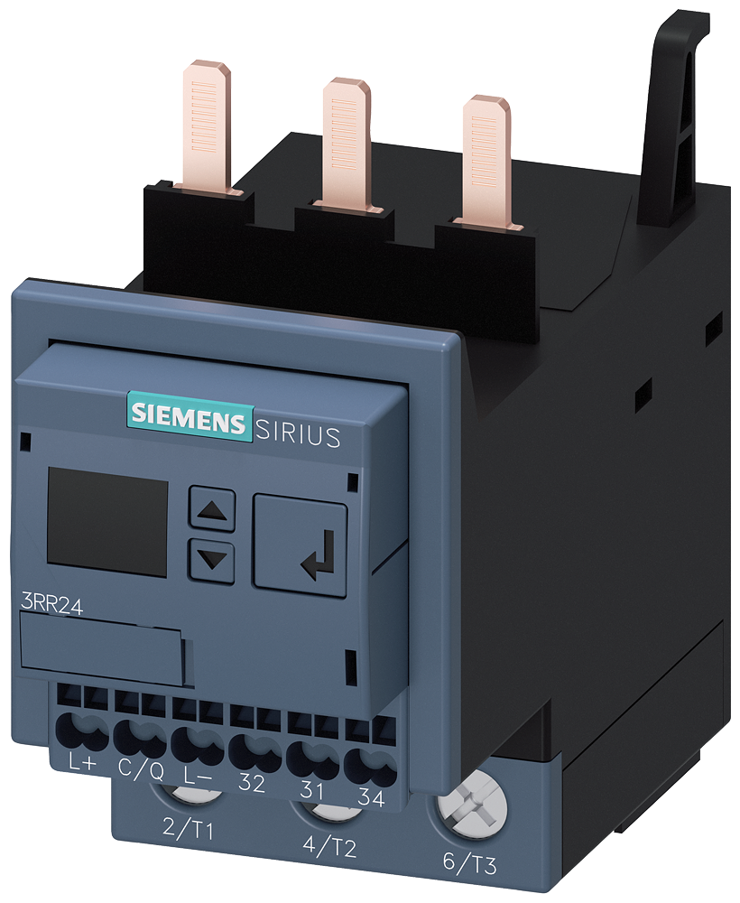 Siemens SIRIUS 3RR24433AA40 3-Phase Adjustable Digital Current Monitoring Relay w/ IO-Link Interface, 24 VDC, 8 to 80 A, 1CO Contact