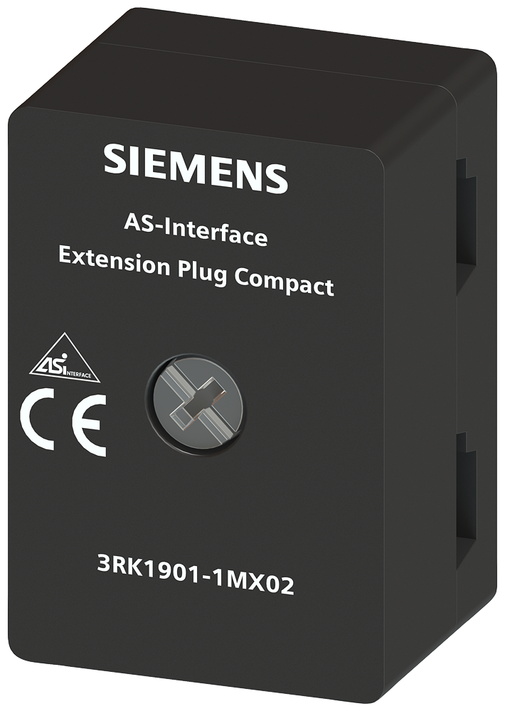 Siemens 3RK19011MX02 Compact Extension Plug, For Use w/ AS-Interface Flat Ribbon Cable, 15 mA, IP67, 26.5 to 31.6 V, -25 to 70 deg C Ambient