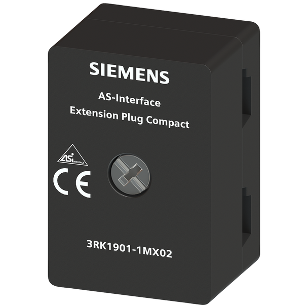 Siemens 3RK19011MX02 Compact Extension Plug, For Use w/ AS-Interface Flat Ribbon Cable, 15 mA, IP67, 26.5 to 31.6 V, -25 to 70 deg C Ambient