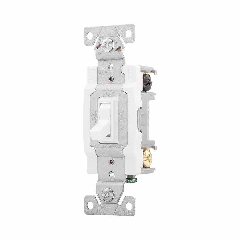 EATON Arrow Hart® 1242-7W-BOX 4-Way Grounding Toggle Switch, 120 VAC, 15 A, 1/2 to 2 hp Power Rating