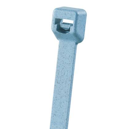 Panduit® Pan-Ty® PLT3S-C86 PLT Cross Section Metal Impregnated Standard Cable Tie, 11-1/2 in L x 0.34 in W x 0.06 in THK, Nylon 6.6, Light Blue