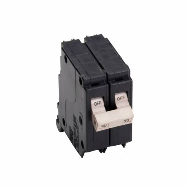 EATON CH240 Type CH Standard Main Circuit Breaker, 120/240 VAC, 40 A, 10 kA Interrupt, 2 Poles, Common Breaker Trip (Discontinued by Manufacturer)