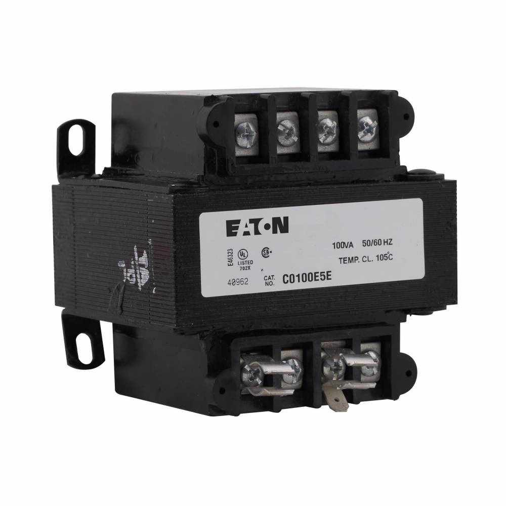 EATON C0150E2CXX Type MTE Control Transformer, 240/480 V Primary, 120/240 V Secondary, 150 VA Power Rating, 50/60 Hz, 1 ph Phase
