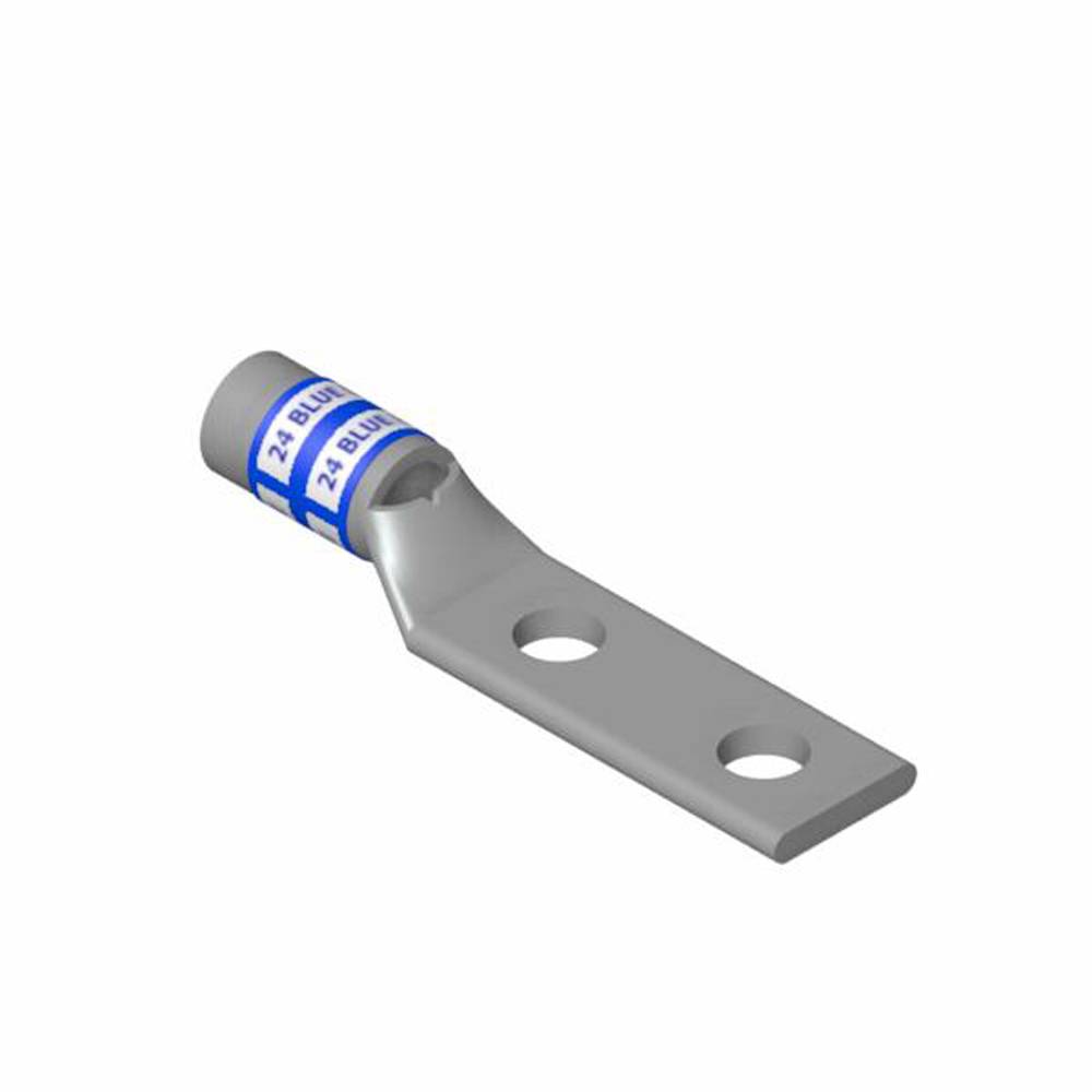 Color-Keyed® 256-30695-531 2-Hole Non-Insulated Compression Lug, 200 kcmil Copper Conductor, Die Code: 54, Copper