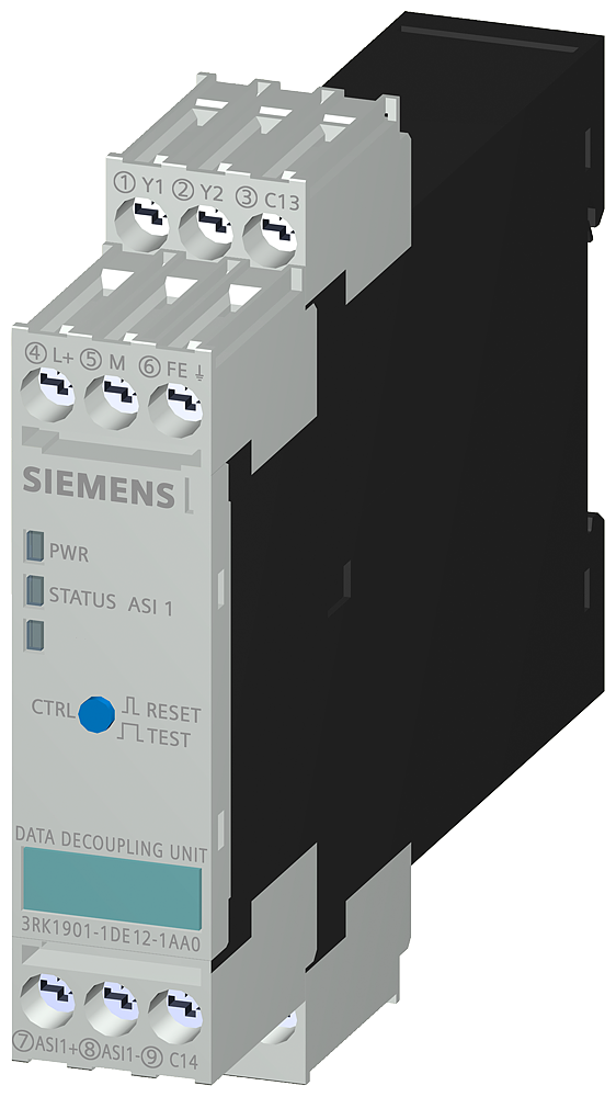 Siemens 3RK19011DE121AA0 Single Data Decoupling Module, 1 Output