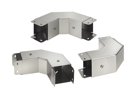 Hoffman Clean Tray® CT22EFCNT90SS F23 Elbow With Front Cover, 2 in W Tray, 90 deg, 304 Stainless Steel