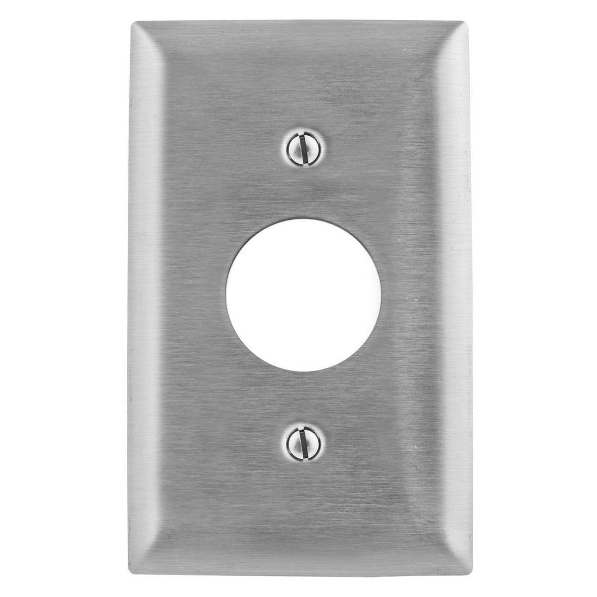 Wiring Device-Kellems HBL23901HG Standard Wall Plate, 1 Gangs, Stainless Steel