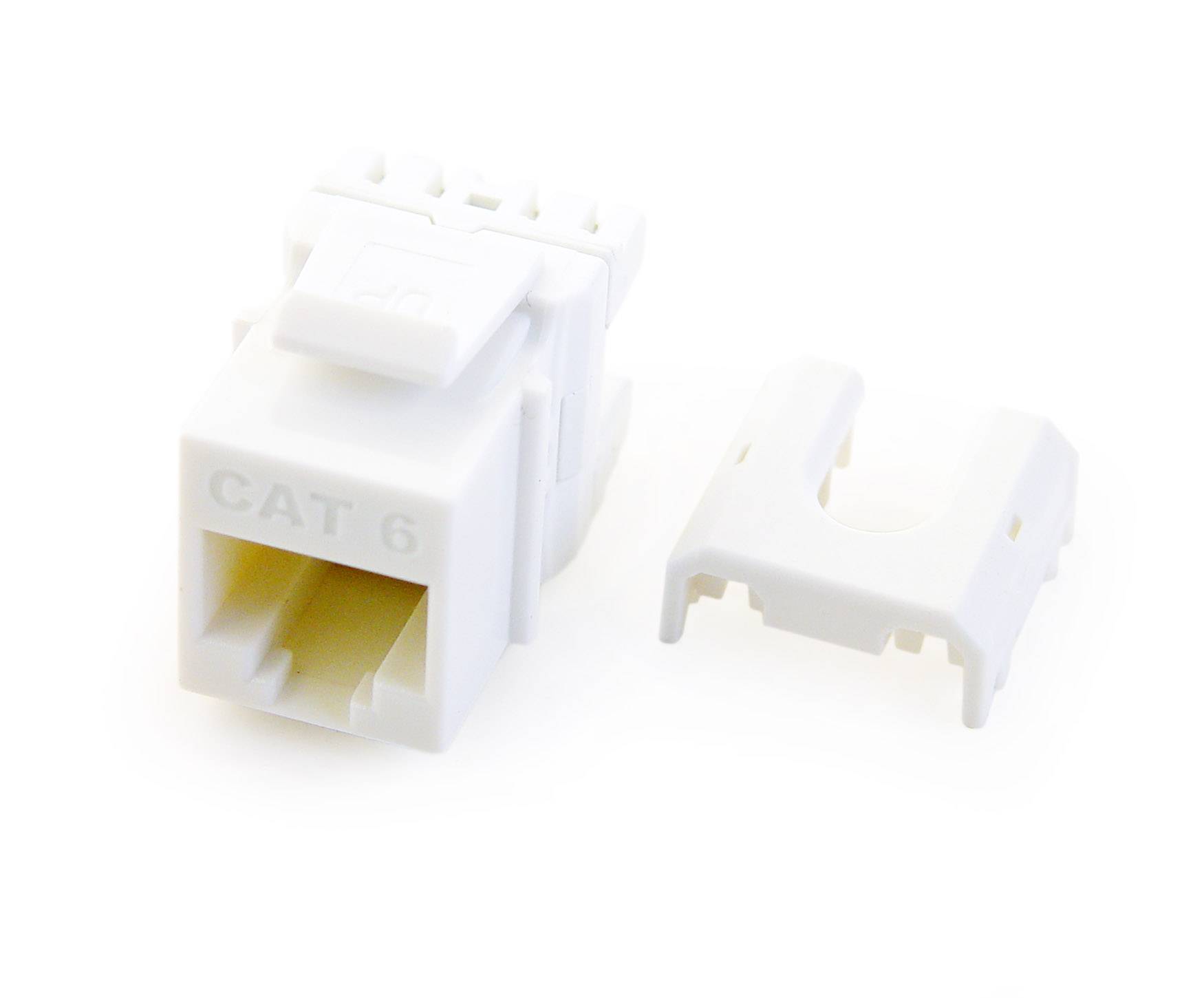 On-Q® WP3476WH Keystone Connector, Cat 6 Module, Surface Mount, Plastic, White