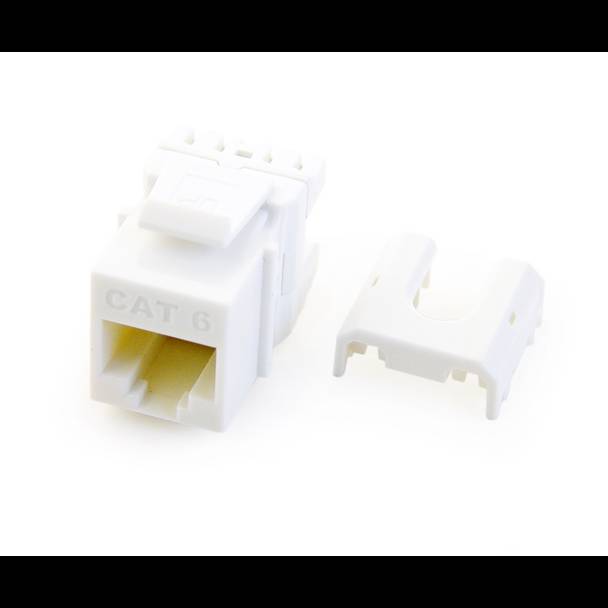 On-Q® WP3476WH Keystone Connector, Cat 6 Module, Surface Mount, Plastic, White
