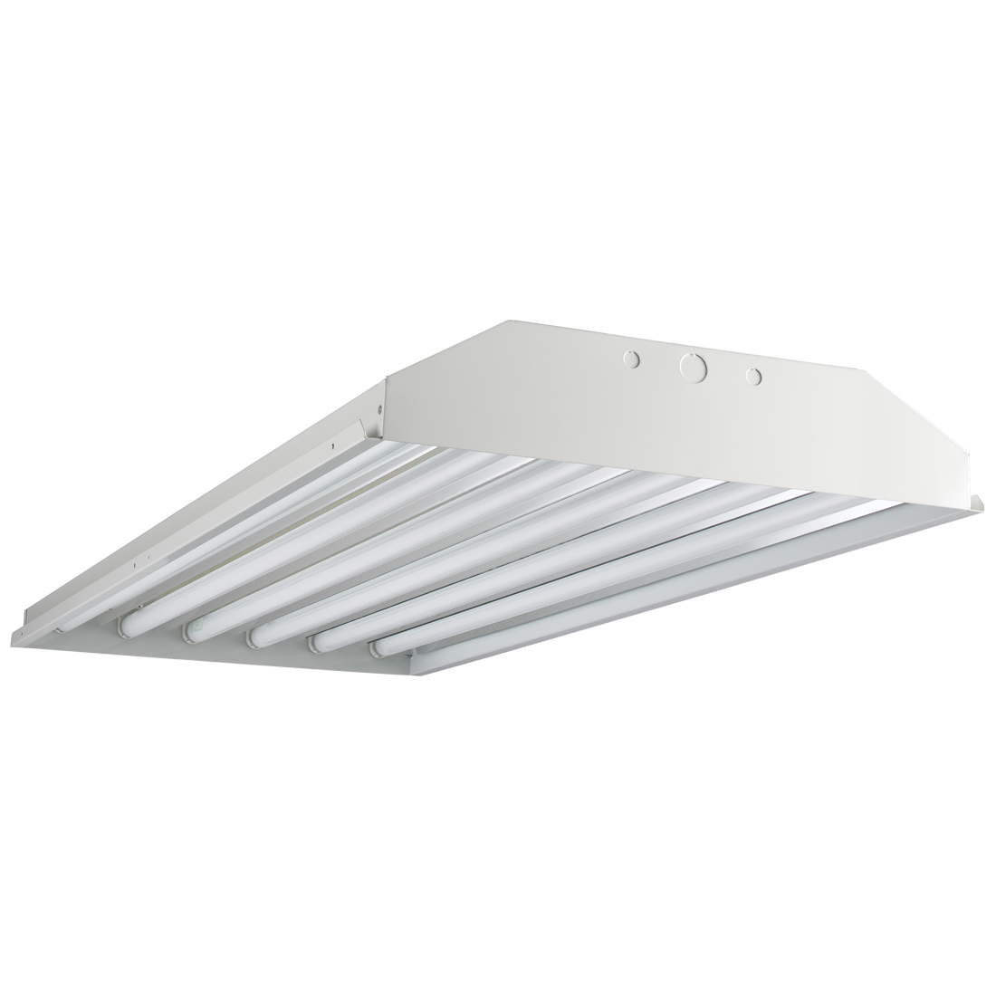 Atlas® Vigilant® IFS4654UEP5 Full Bodied High Bay Industrial Light Fixture, (6) Fluorescent/T5SHO Lamp, 120 to 277 VAC, Post Painted Polyester Coated Housing