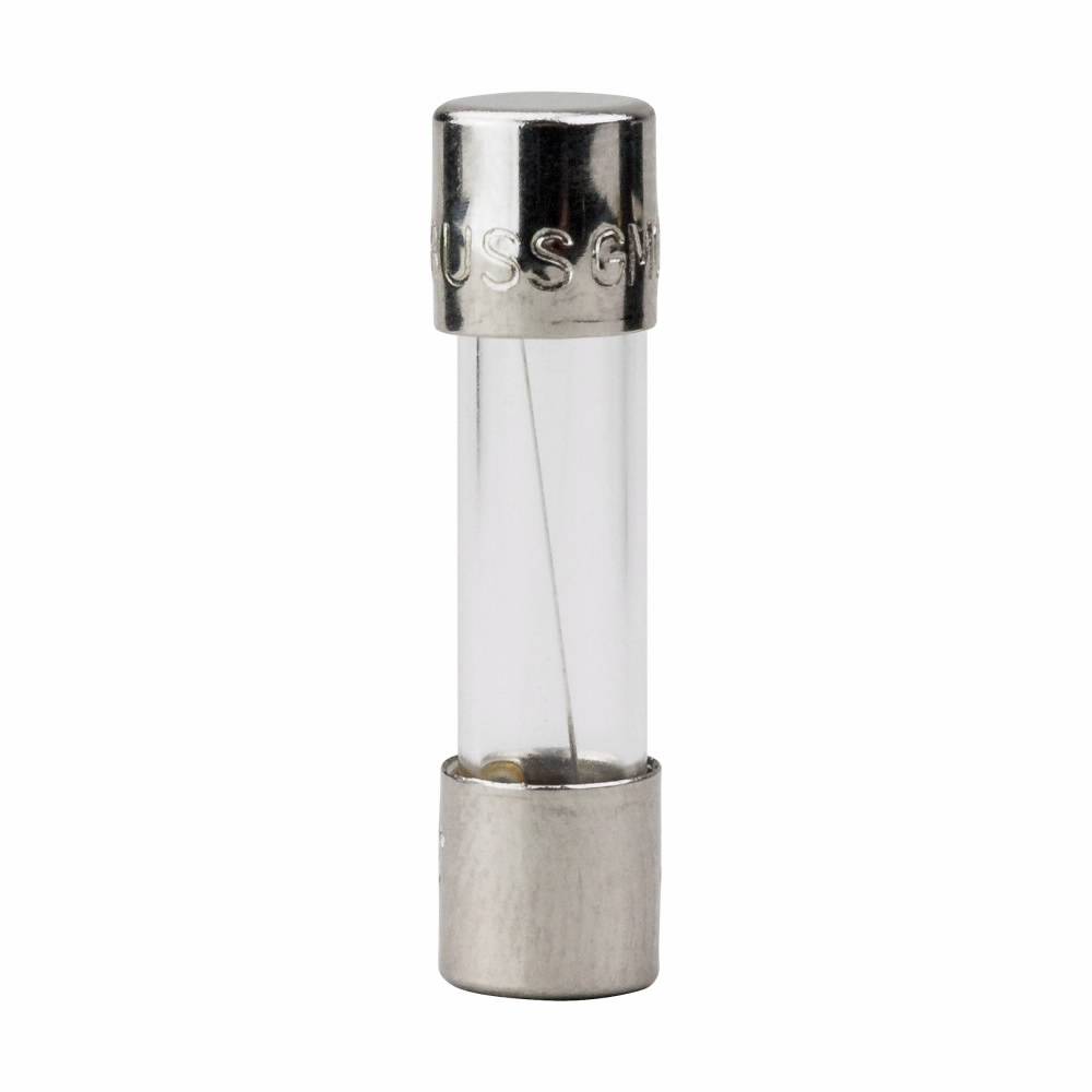 Edison AGX-20 Small Dimension Fast Acting Fuse With Nickel Plated Brass End Caps, 20 A, 32 VAC, 1 kA Interrupt, Cylindrical Body