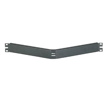 Panduit® CPAF1BLY 1RU Horizontal Angled Rack Unit Filler Panel, 1.72 in H x 19 in W x 3.86 in D, Cold Rolled Steel, Black