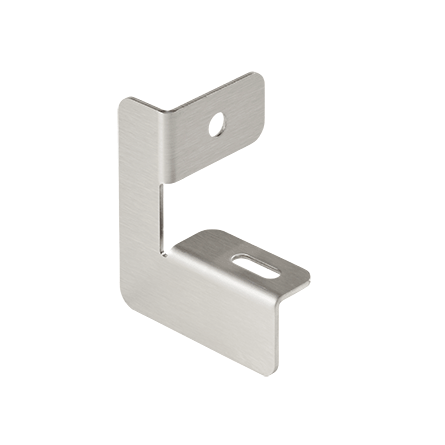 Hoffman Clean Tray® CT22LB F23 L-Bracket, 3.64 in L x 3 in H, For Use With Stainless Steel Cable Tray, 304 Stainless Steel