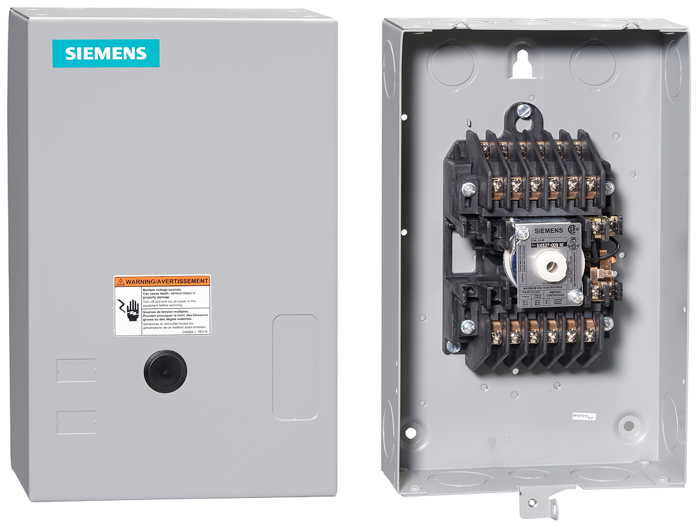 Siemens CLM1B12277 Class CLM Mechanically/Magnetically Held Lighting Contactor, 277 VAC Coil, 20 A, 0NC-12NO Contact, 12 Poles