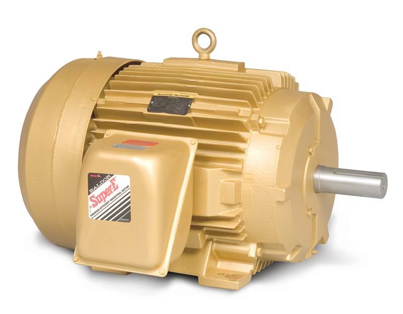 Baldor-Reliance Super-E® EM4316T Type A36068M Continuous Duty AC Motor, Totally Enclosed Fan Cooled Enclosure, 75 hp, 230/460 VAC, 60 Hz, 3 Phase, 365T Frame, 1780 rpm Speed, Foot Rigid Mount