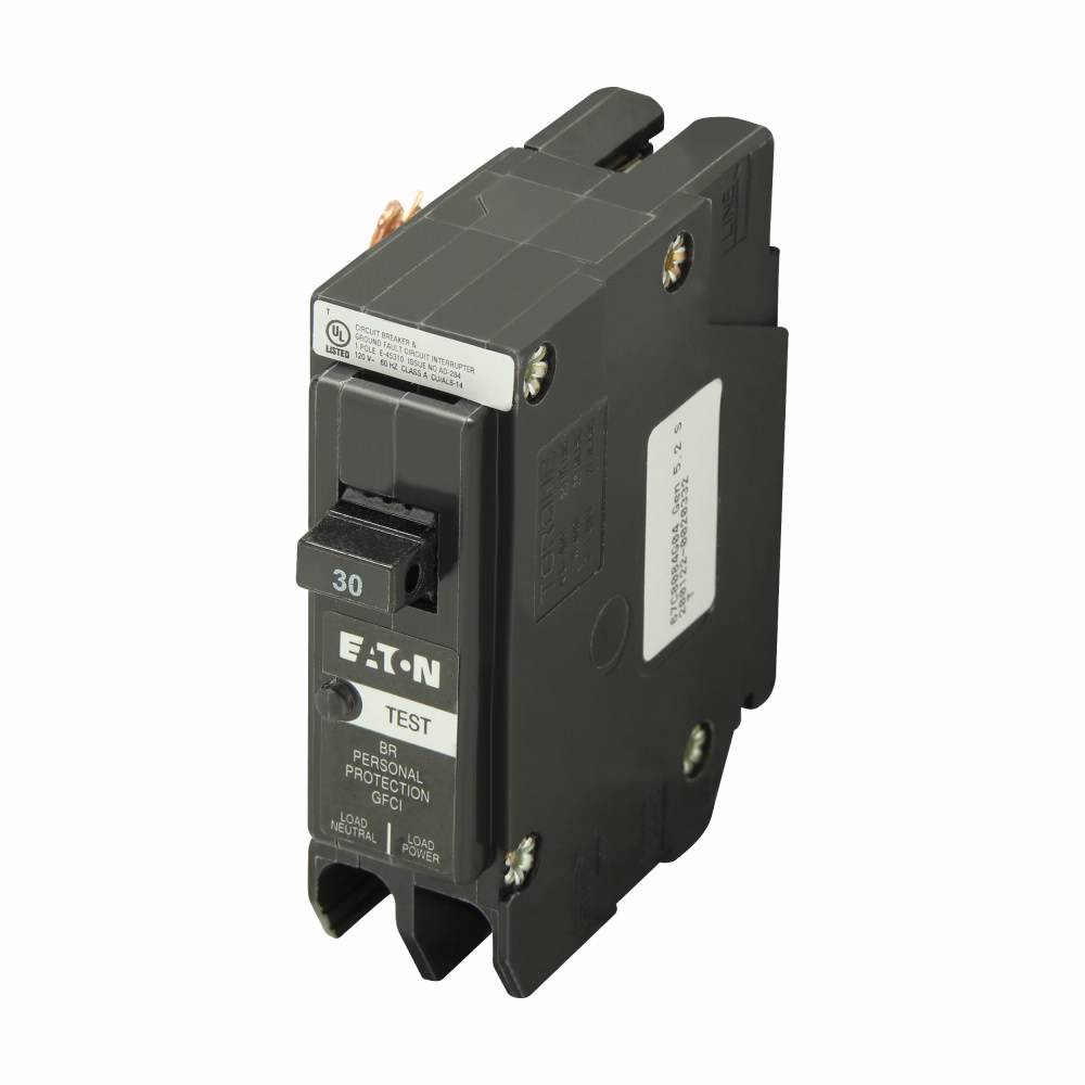EATON BRN130GF Type ETN01 Ground Fault Circuit Breaker, 120/240 VAC, 30 ...