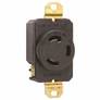 Pass & Seymour® Turnlok® L530-R Single Locking Receptacle, 125 VAC, 30 A, 2 Poles, 3 Wires, Black