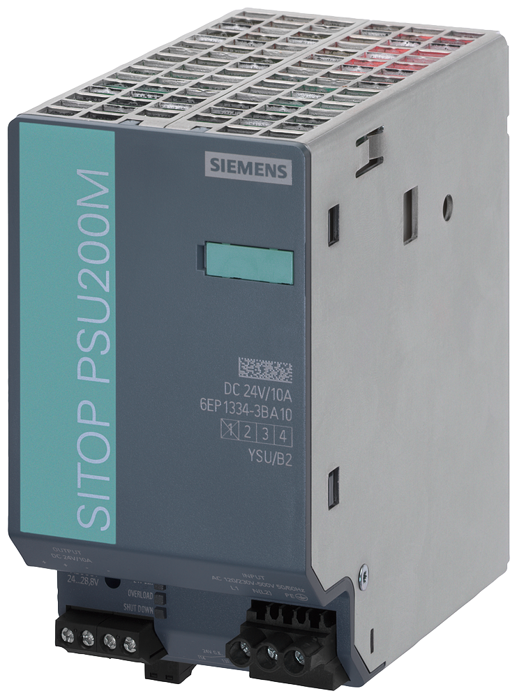 Siemens 6AG1334-3BA10-7AA0 Power Supply Unit, 120/230 to 500 VAC Input, 24 VDC Output