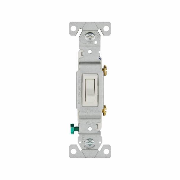 Eaton Wiring Devices Arrow Hart 1301-7W Toggle Switch, 120 VAC, 15 A