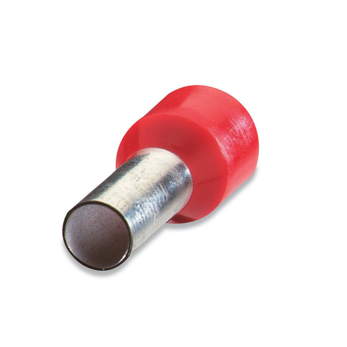 Sta-Kon® F2052 F Series Insulated Wire Ferrule, 2 AWG Stranded Copper Conductor, 1.535 in L, Copper, Red