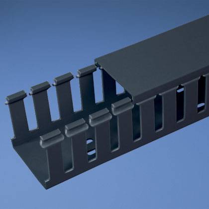 Panduit® Panduct® G4X5IB6 Type G Base Wiring Duct, 0.31 in Wide Slot Slot, 4-1/4 in W x 5.1 in D, PVC