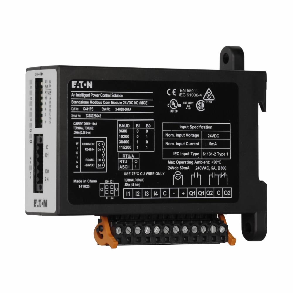 EATON C441PS Modbus RTU Stand Alone Communication Module Kit, 24 VDC ...