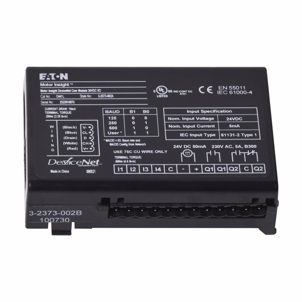 EATON C441L DeviceNet Communication Module, 24 VDC, Relay Output