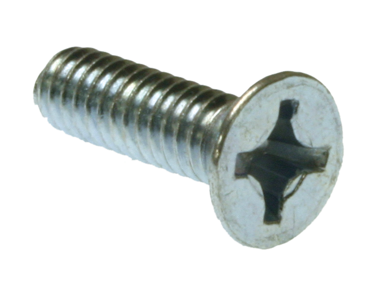 Metallics JFMP101 Machine Screw, 1/4-20, 1 in OAL, Steel, Flat Head, Zinc Plated, Phillips® Drive