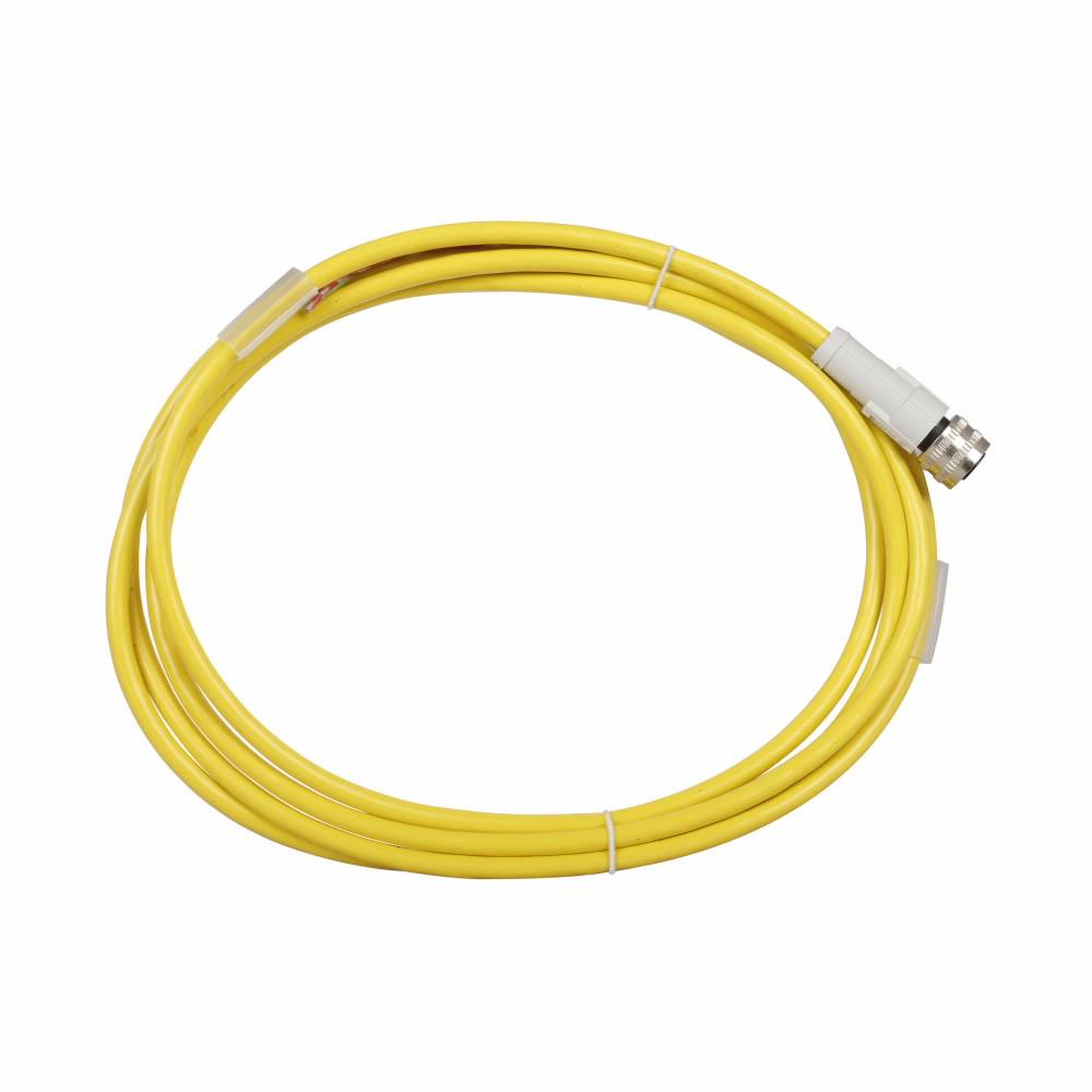 EATON CSAS4F4CY2202 Global Plus 4-Wire Single End Photoelectric Sensor Cable Connector, 1/2-20 UNF 4-Pin Micro-Style Female Connector, 6-1/2 ft L Cable, 4 Poles