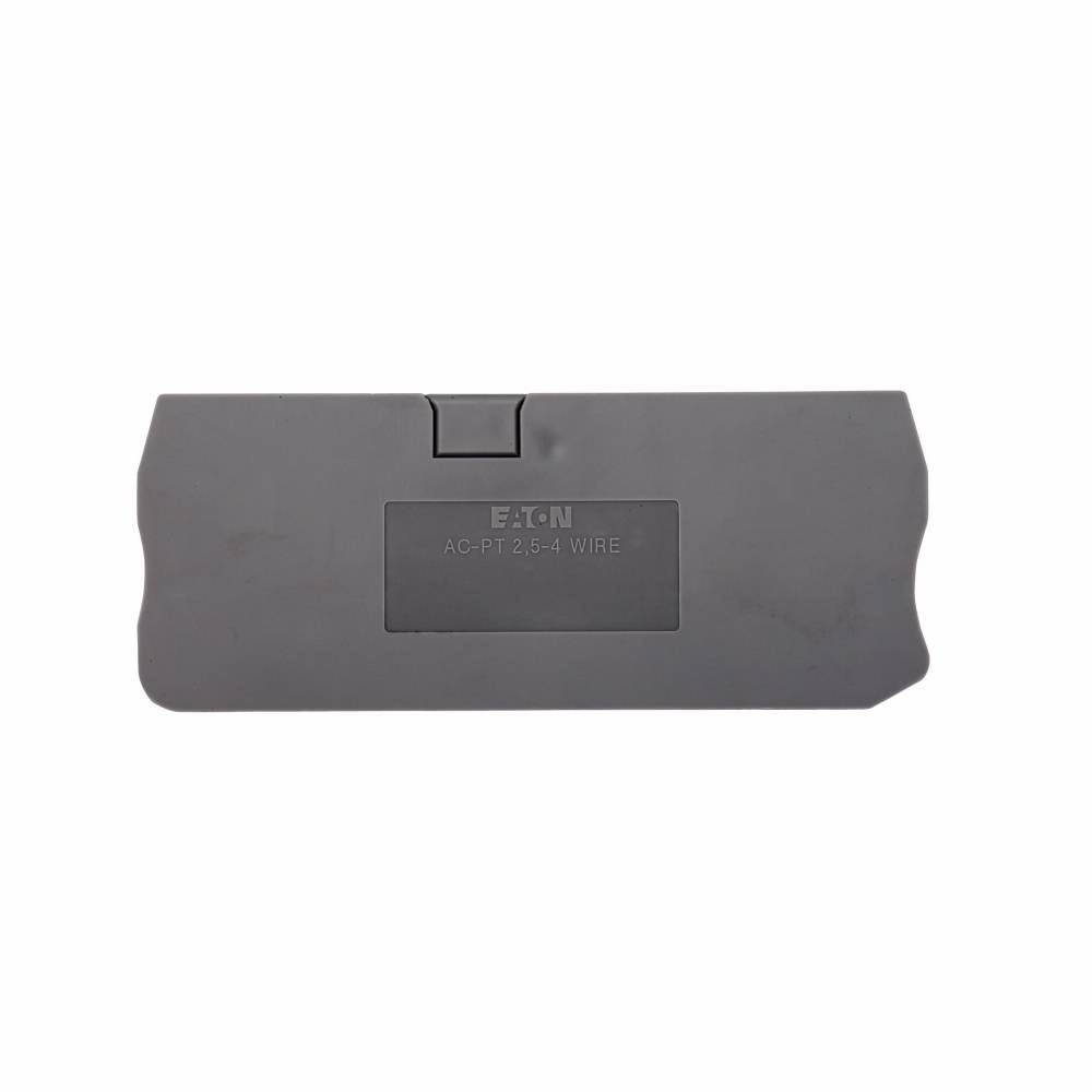 EATON XBACPT25D22 End Cover, For Use With XBPT25D22 and XBPT25D22PE Terminal Block, Gray